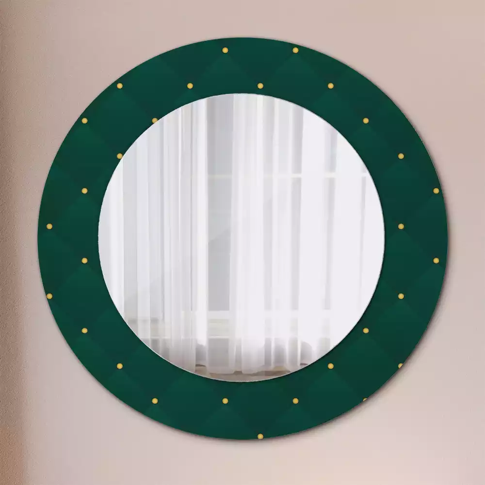 Miroir rond avec décoration Motif matelassé