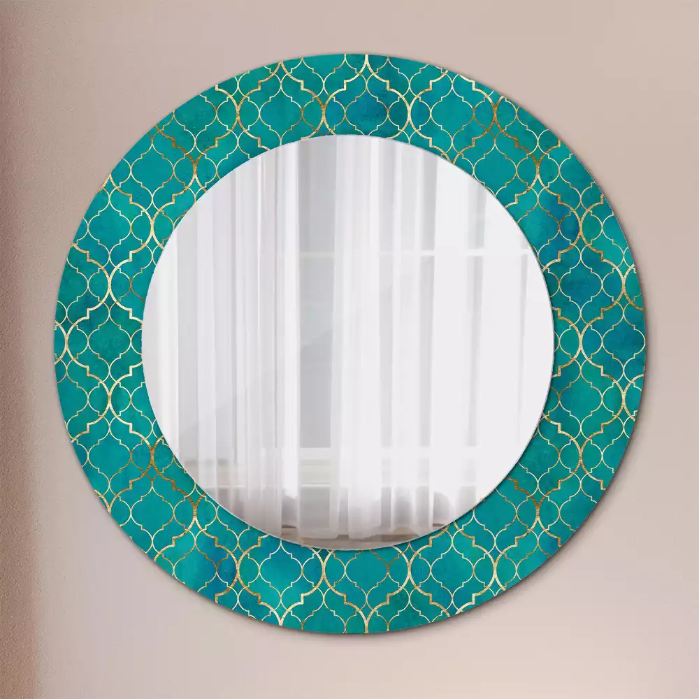 Miroir rond imprimé Composition colorée