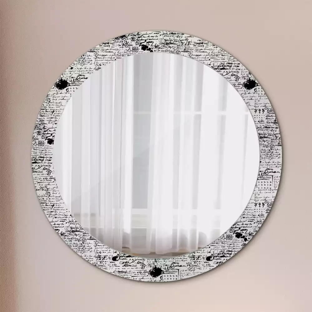 Miroir rond avec décoration Gribouillis