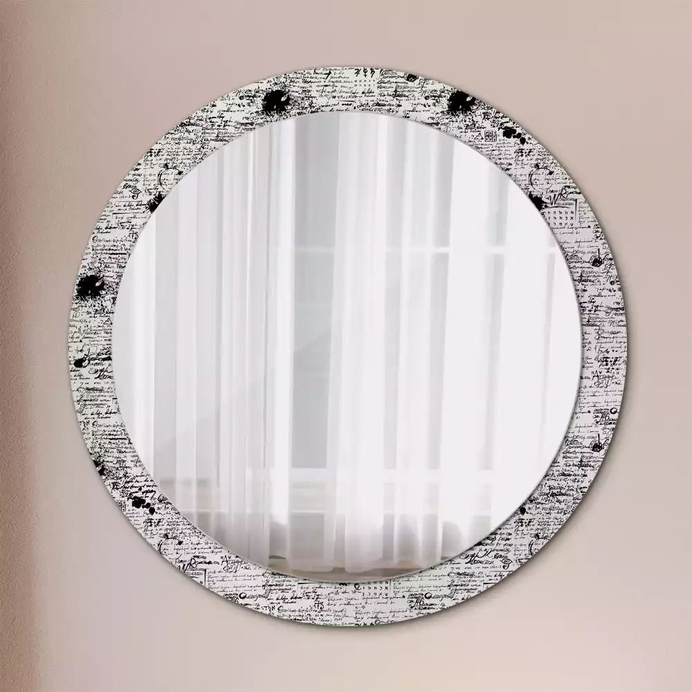 Miroir rond avec décoration Gribouillis