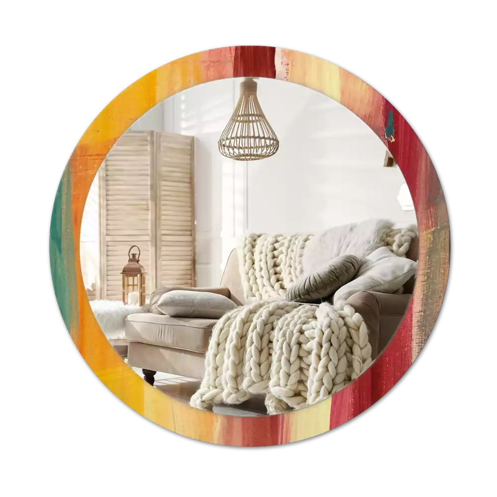 Miroir rond imprimé Image abstraite
