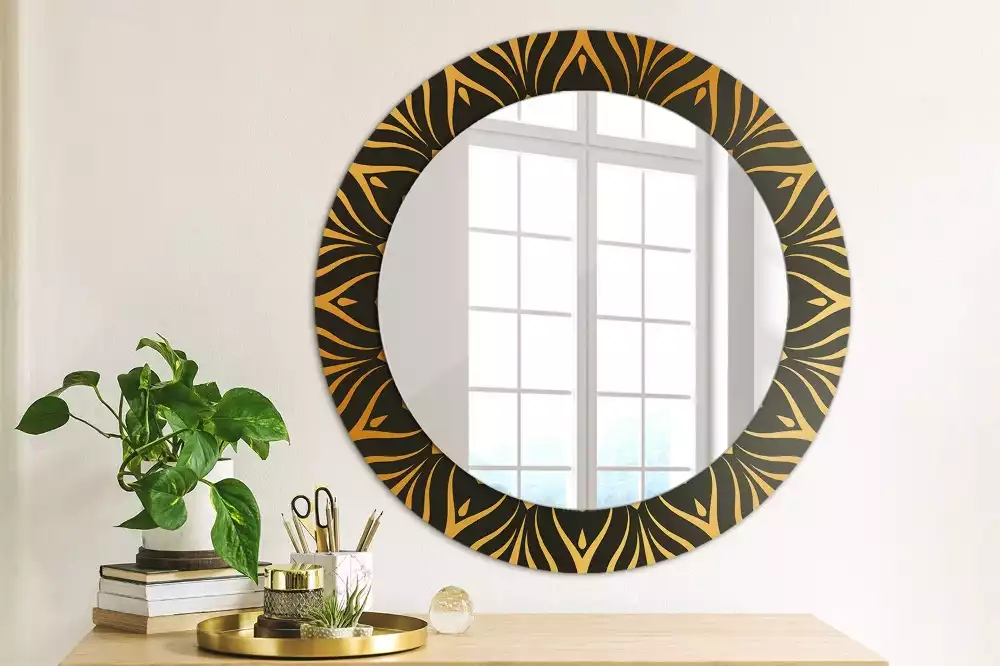 Miroir rond avec décoration Mandala
