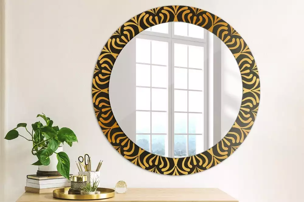 Miroir rond avec décoration Mandala