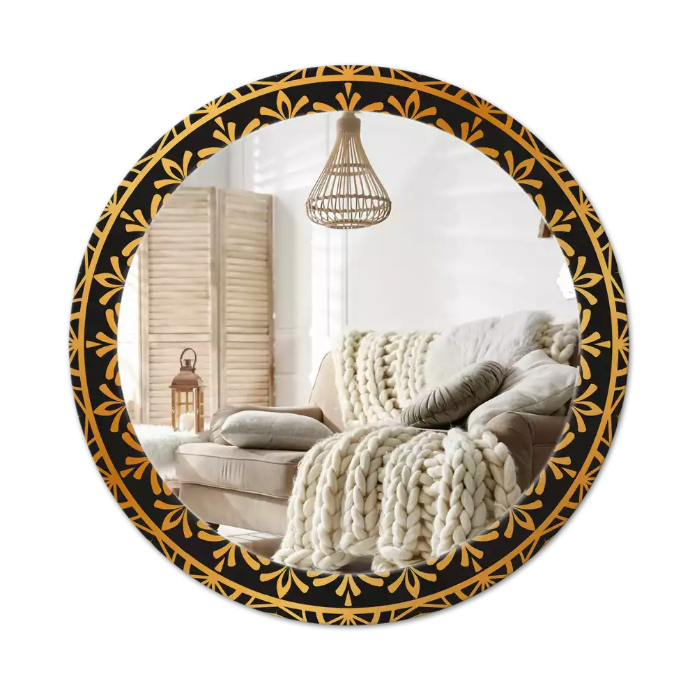 Miroir rond avec décoration Mandala