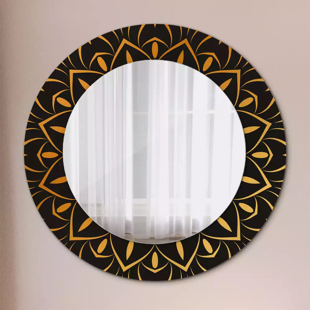 Miroir rond avec décoration Mandala