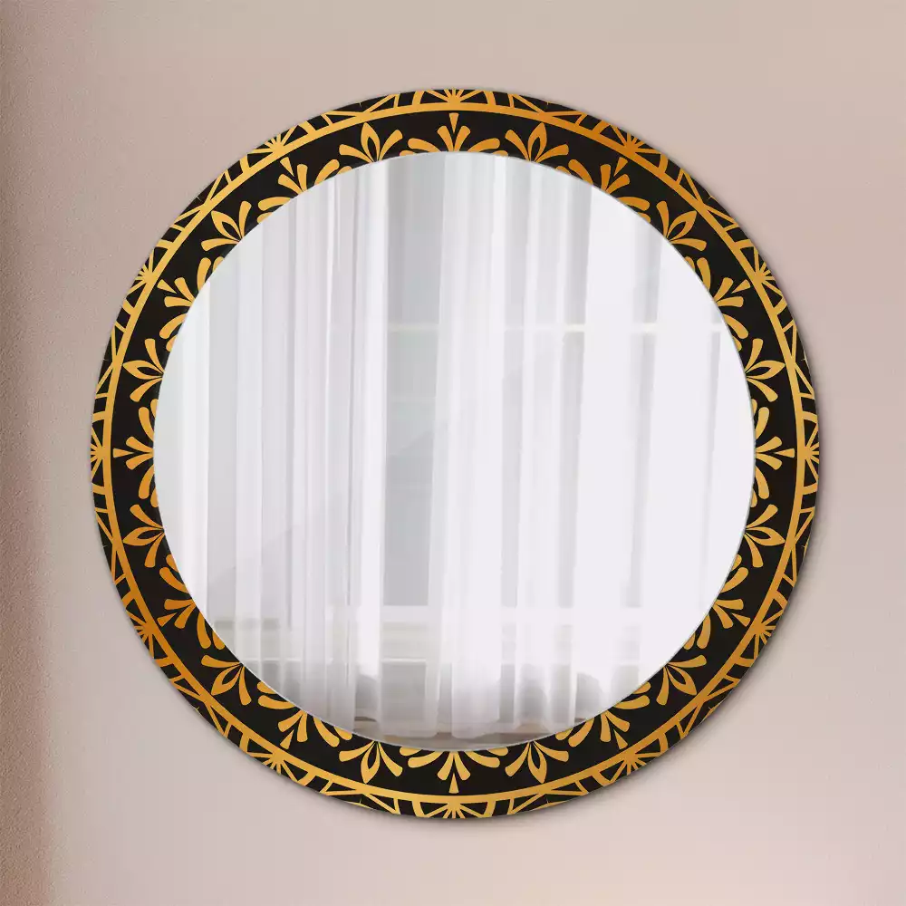 Miroir rond avec décoration Mandala