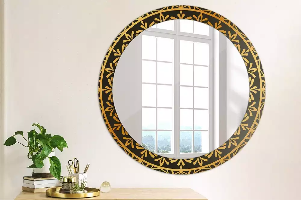Miroir rond avec décoration Mandala