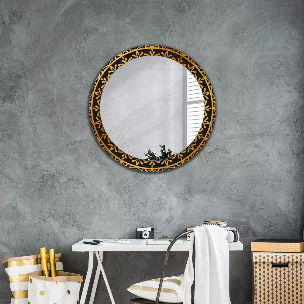 Miroir rond avec décoration Mandala