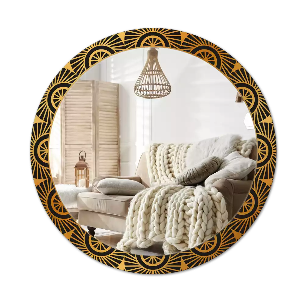 Miroir rond avec décoration Mandala