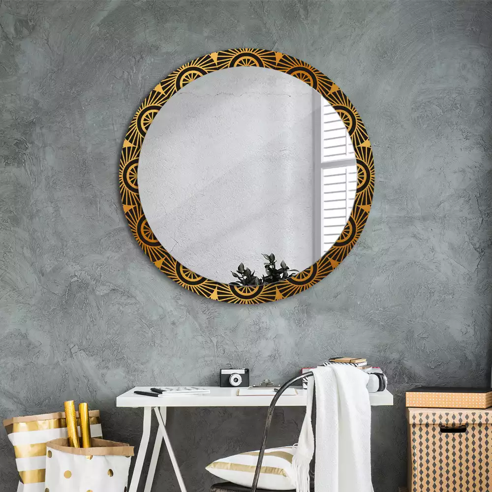 Miroir rond avec décoration Mandala