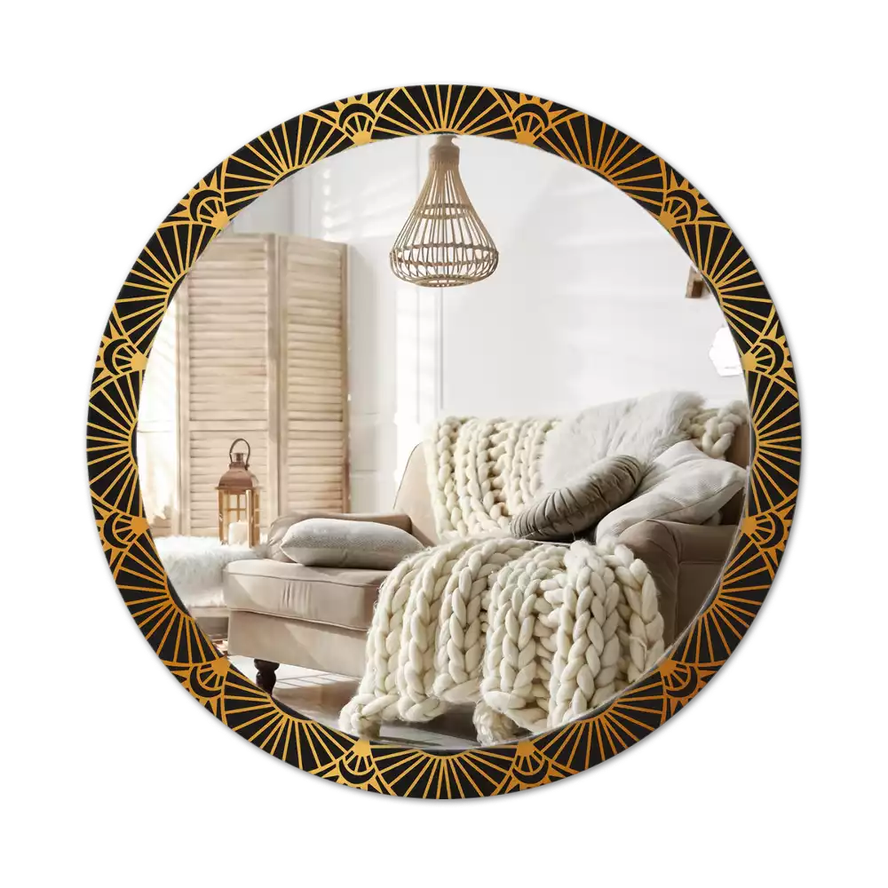 Miroir rond avec décoration Mandala
