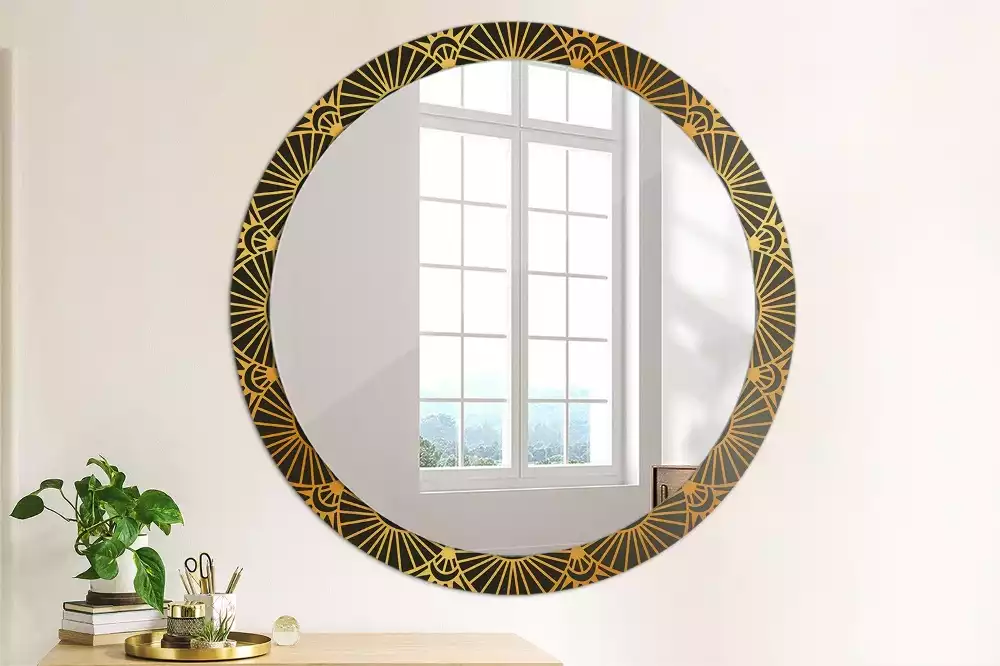 Miroir rond avec décoration Mandala