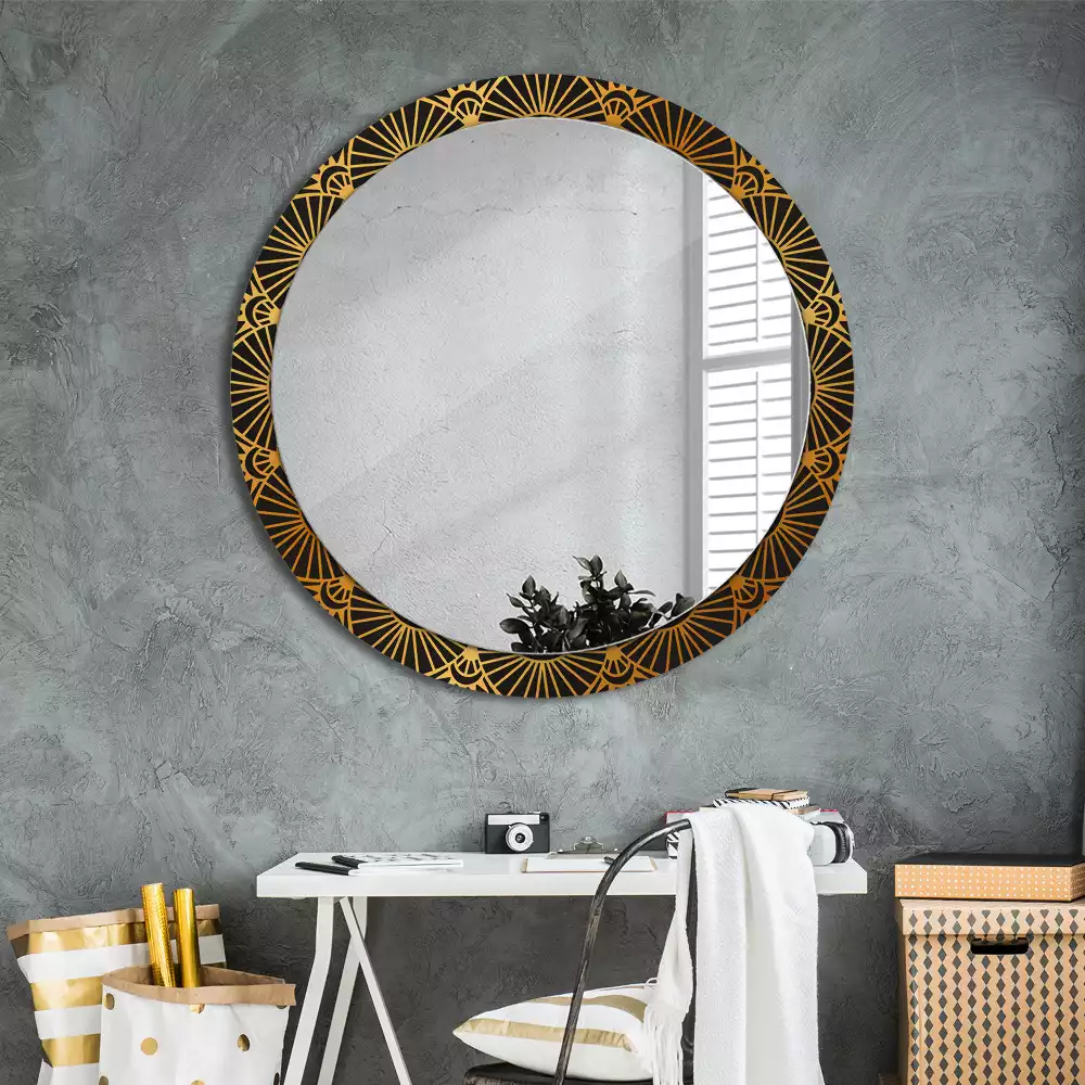 Miroir rond avec décoration Mandala