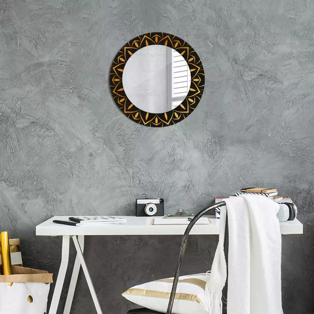 Miroir rond avec décoration Mandala