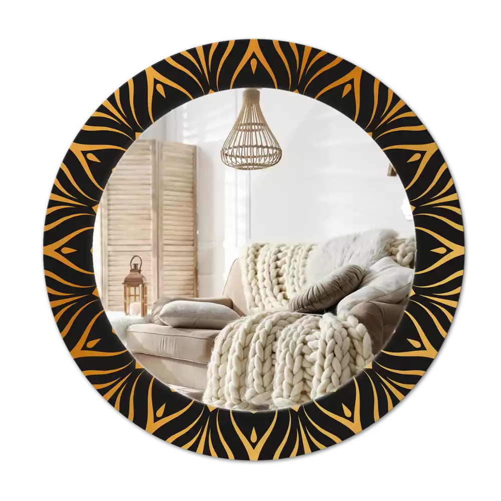 Miroir rond avec décoration Mandala
