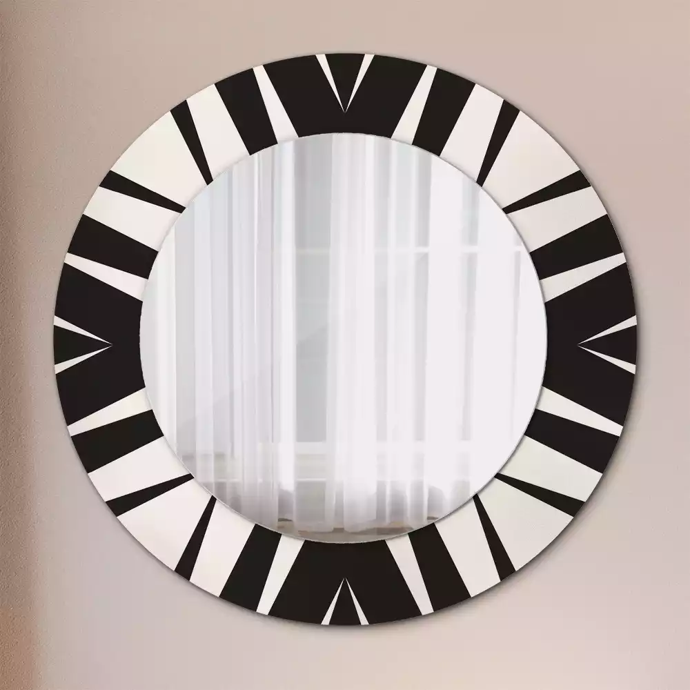 Miroir rond imprimé Abstraction géométrique