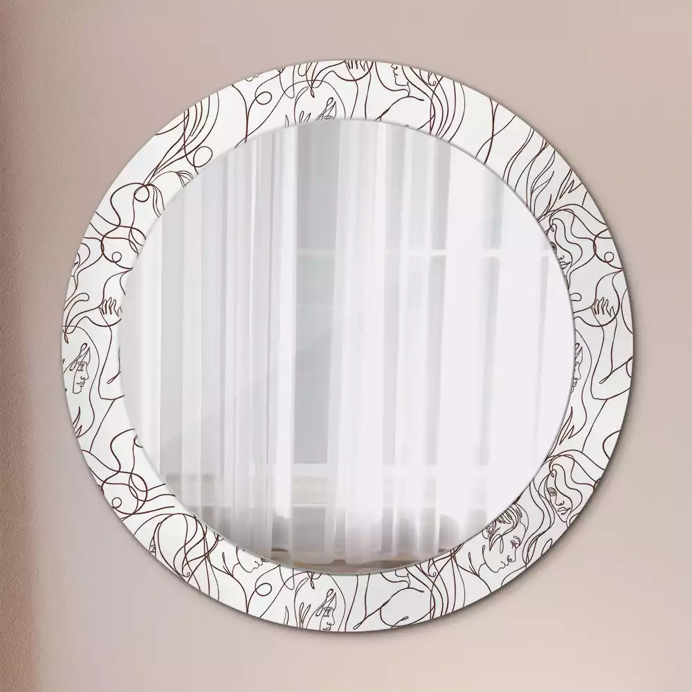 Miroir rond imprimé Visages en ligne