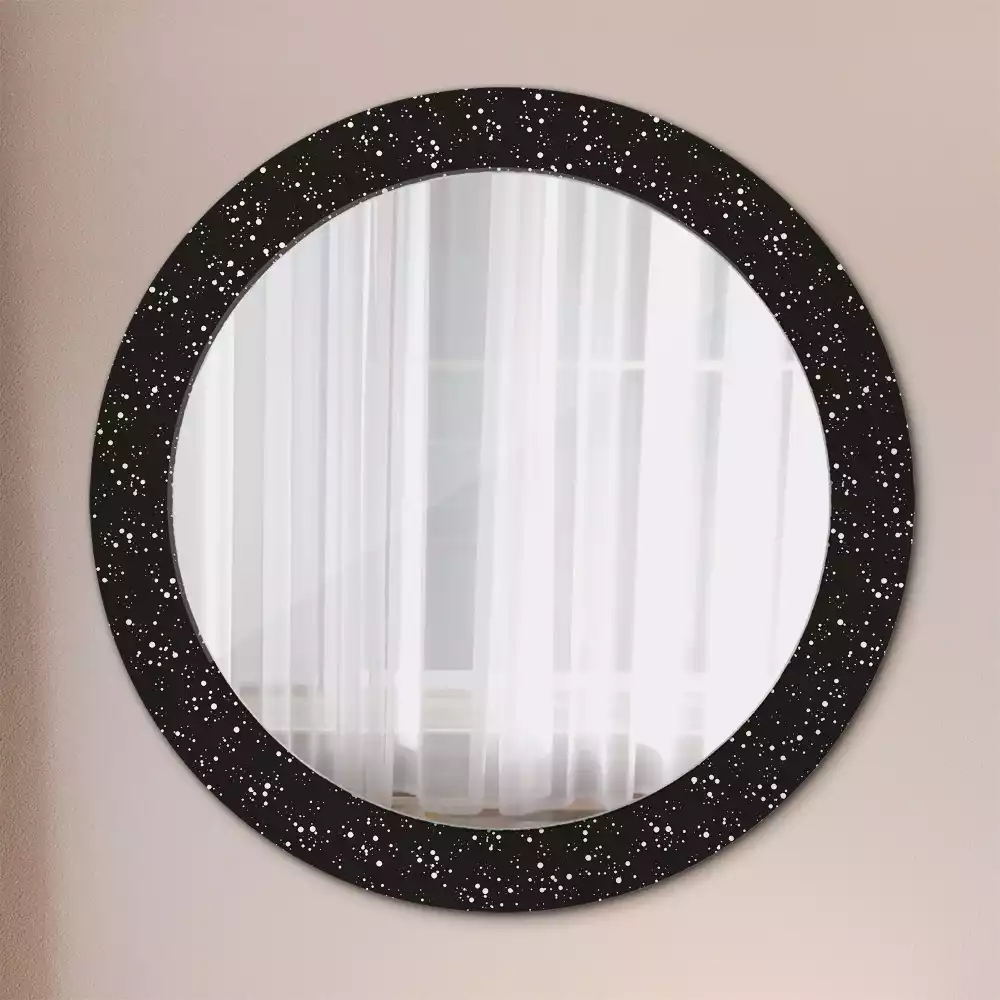 Miroir rond imprimé Pois chaotiques