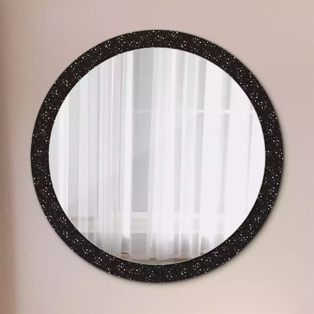 Miroir rond imprimé Pois chaotiques