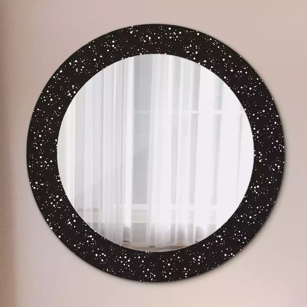 Miroir rond imprimé Pois chaotiques