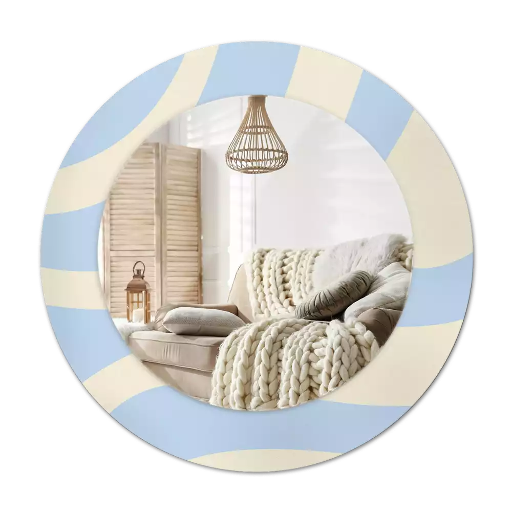 Miroir rond avec décoration Forme abstraite