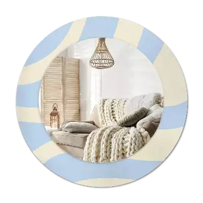 Miroir rond avec décoration Forme abstraite