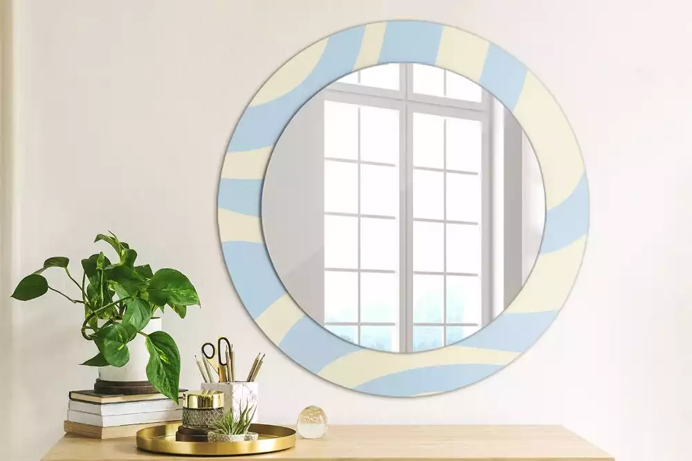 Miroir rond avec décoration Forme abstraite