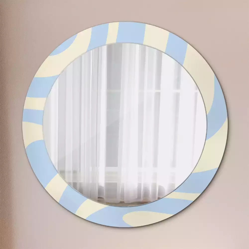 Miroir rond avec décoration Forme abstraite