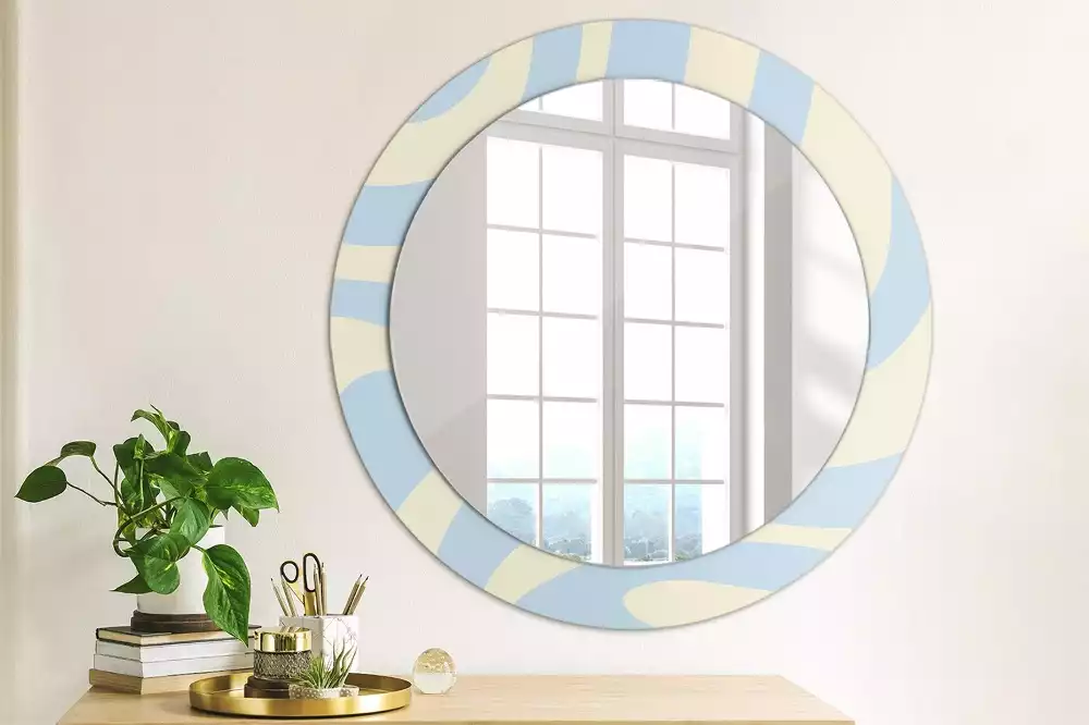 Miroir rond avec décoration Forme abstraite