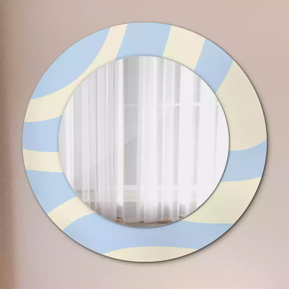 Miroir rond avec décoration Forme abstraite