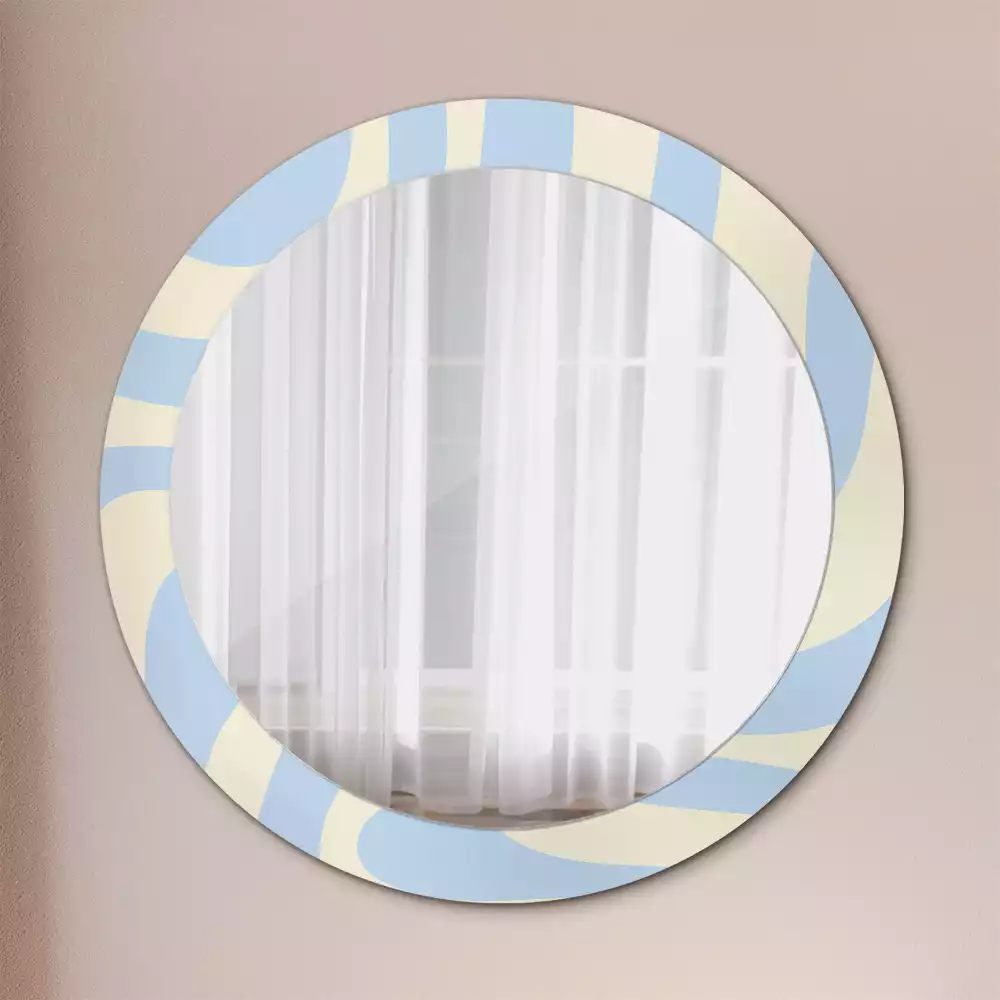 Miroir rond avec décoration Forme abstraite