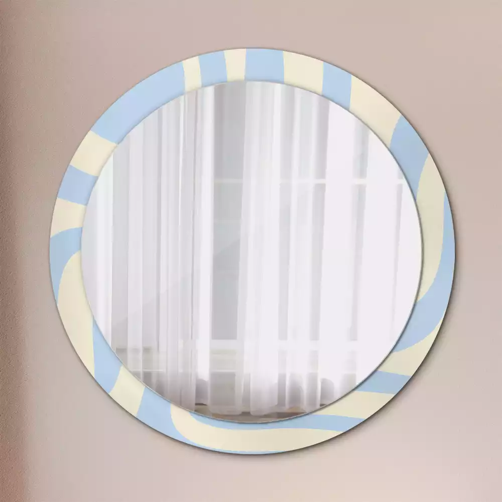 Miroir rond avec décoration Forme abstraite