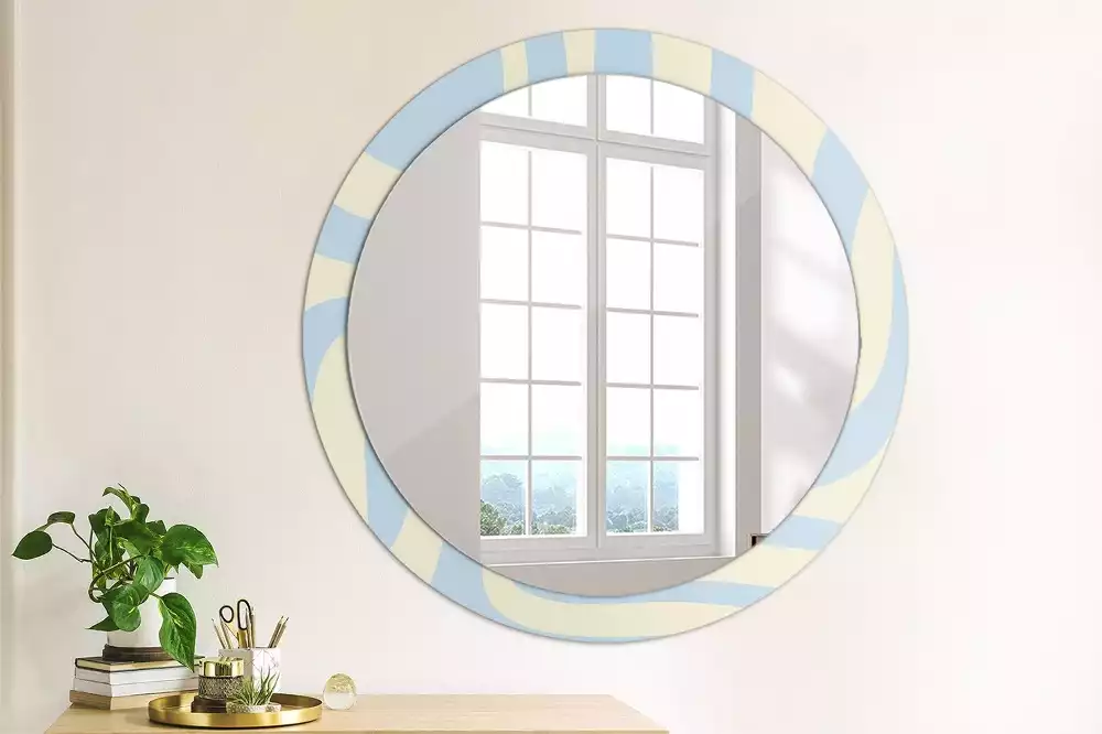Miroir rond avec décoration Forme abstraite