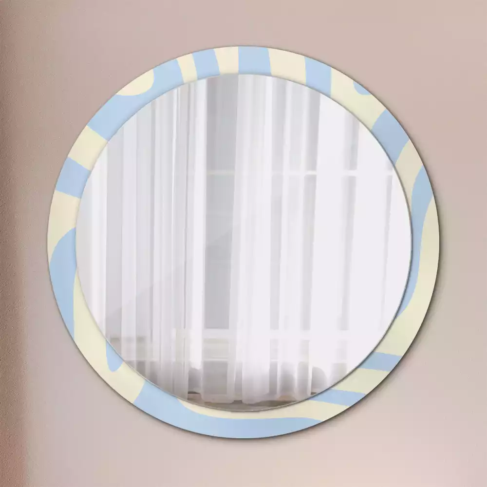 Miroir rond avec décoration Forme abstraite