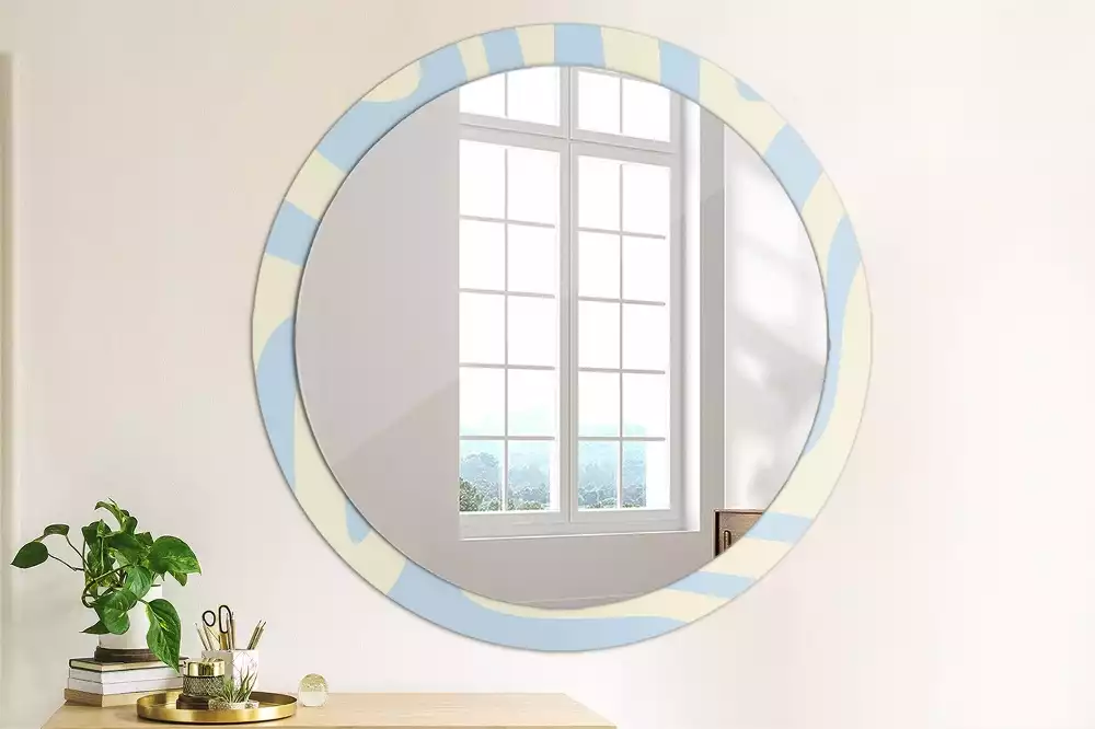 Miroir rond avec décoration Forme abstraite