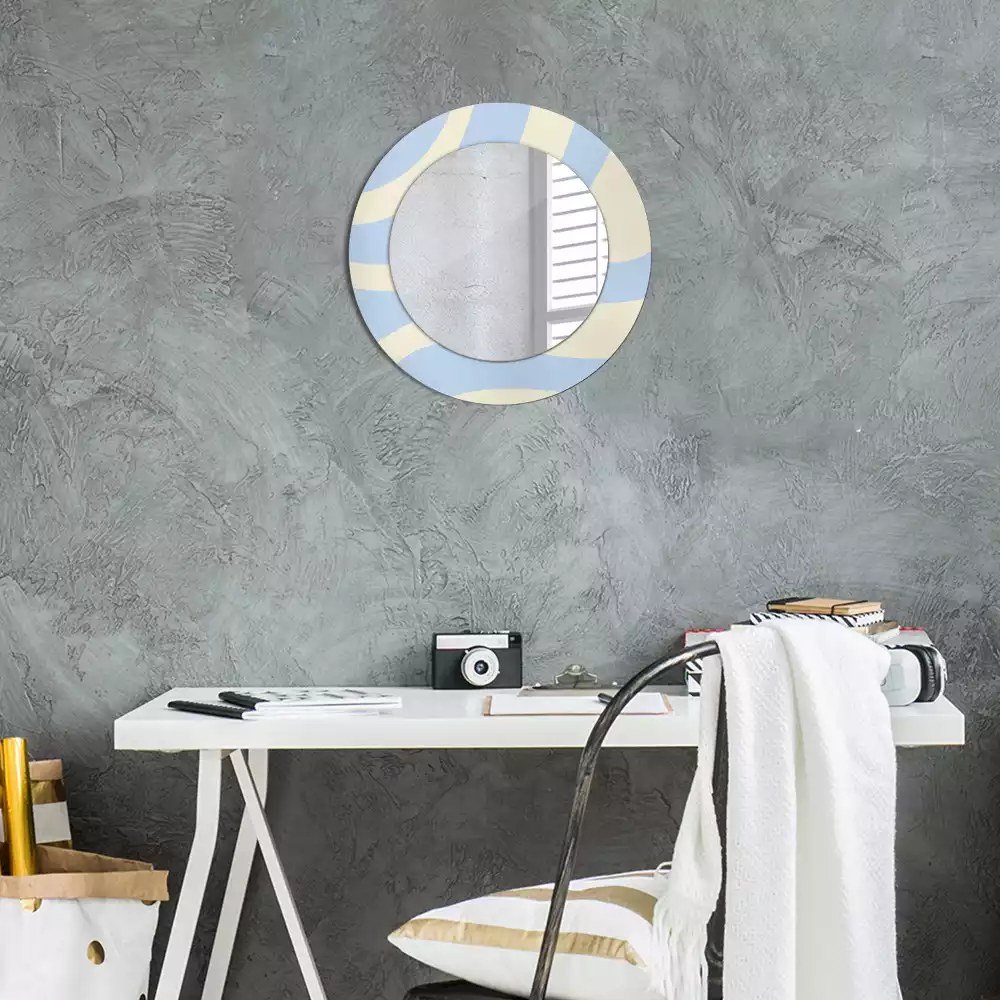 Miroir rond avec décoration Forme abstraite