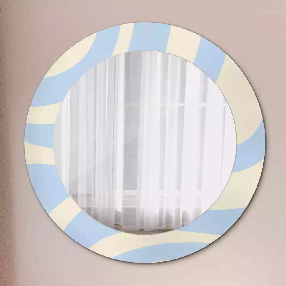 Miroir rond avec décoration Forme abstraite