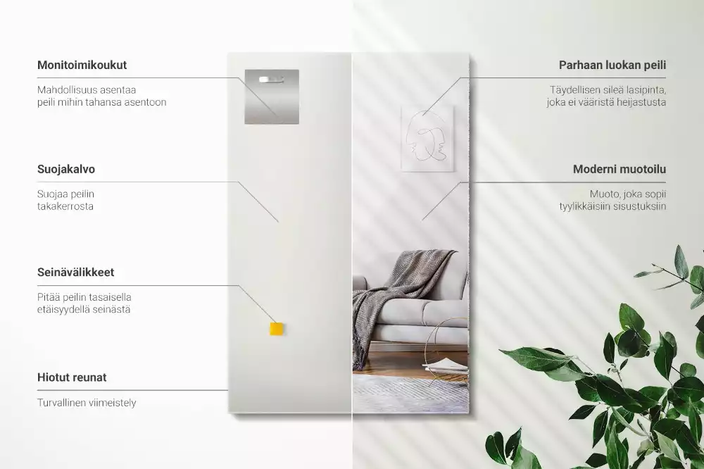 Miroir rectangulaire moderne sans cadre