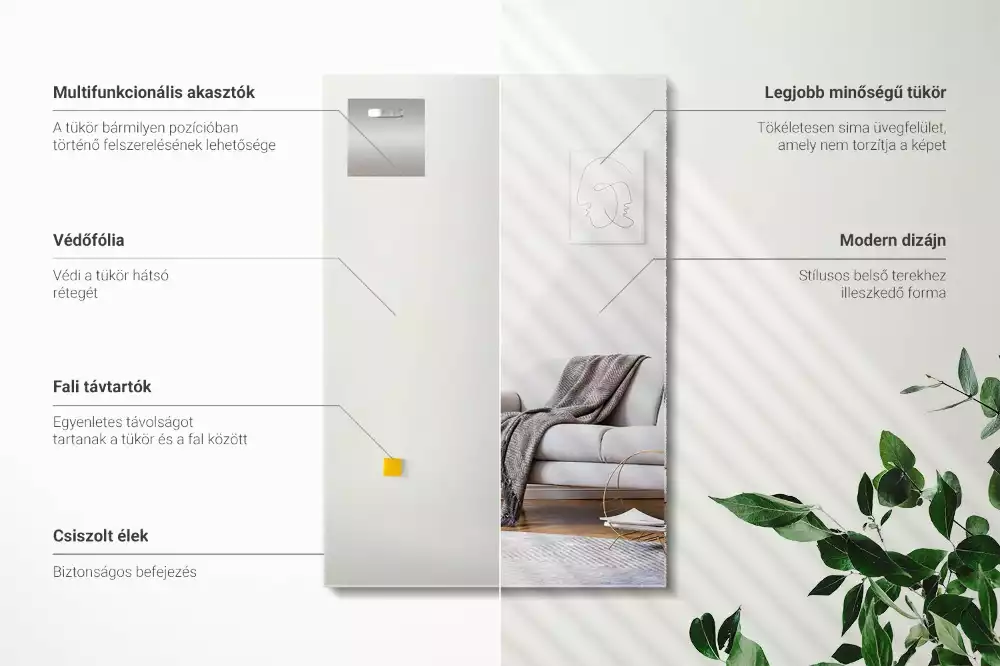 Miroir rectangulaire moderne sans cadre