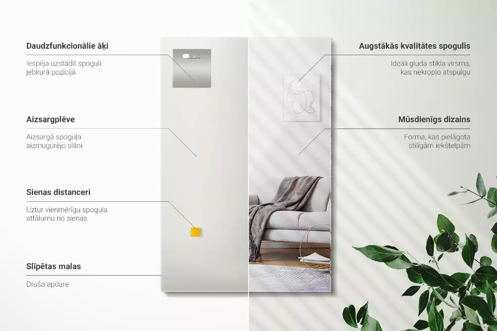 Miroir rectangulaire moderne sans cadre