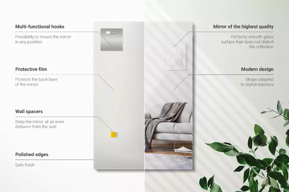 Miroir rectangulaire moderne sans cadre