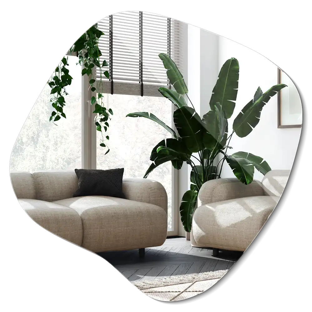 Miroir en forme de tache accessoire spectaculaire