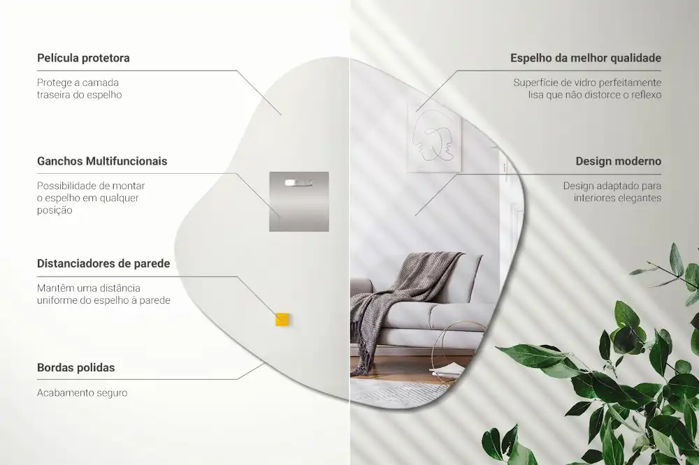 Miroir en forme de tache accessoire spectaculaire