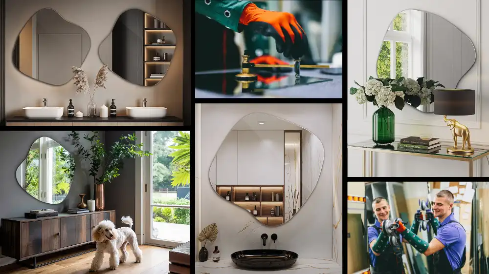 Miroir en forme de tache accessoire spectaculaire