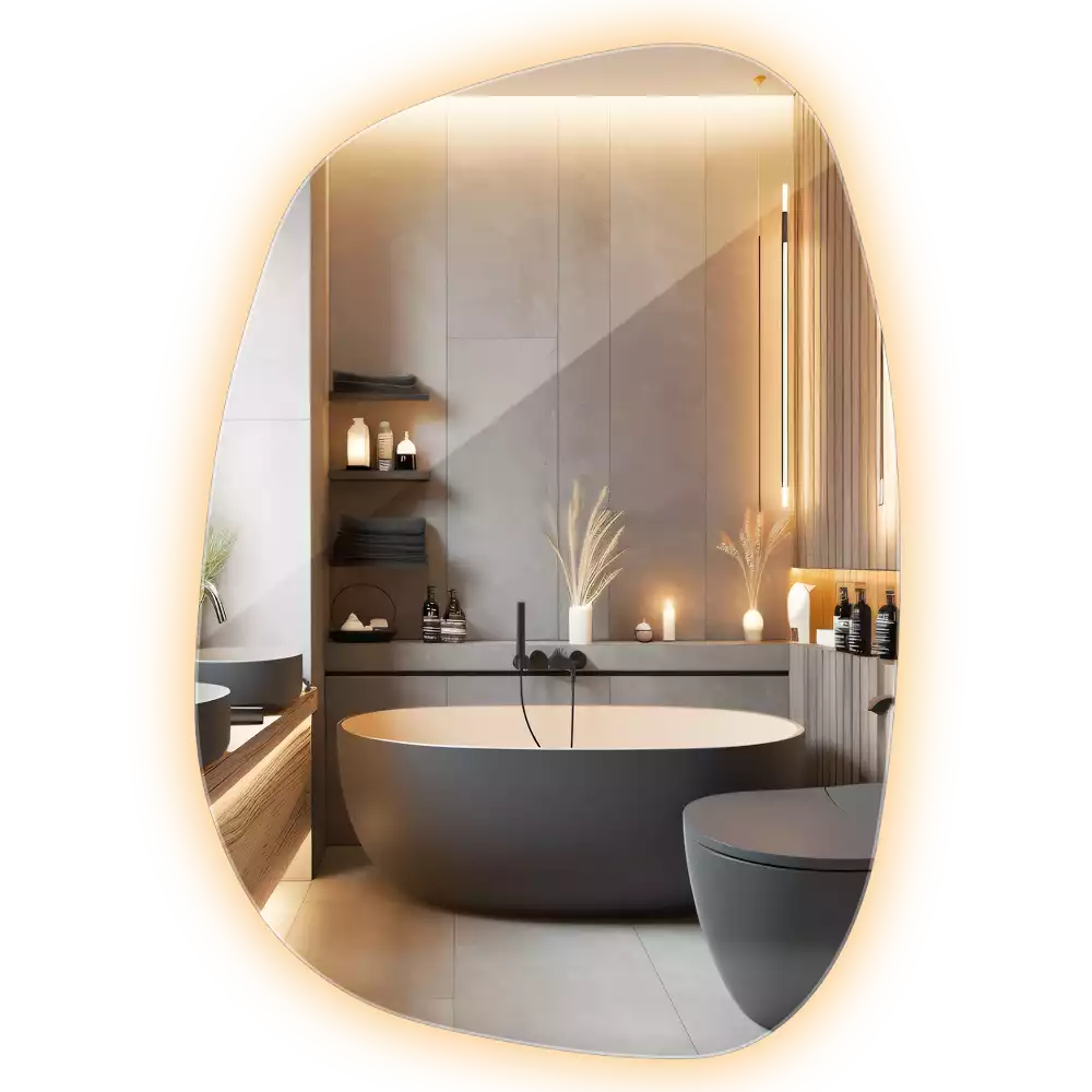 Miroir organique led sans cadre