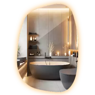 Miroir organique led sans cadre