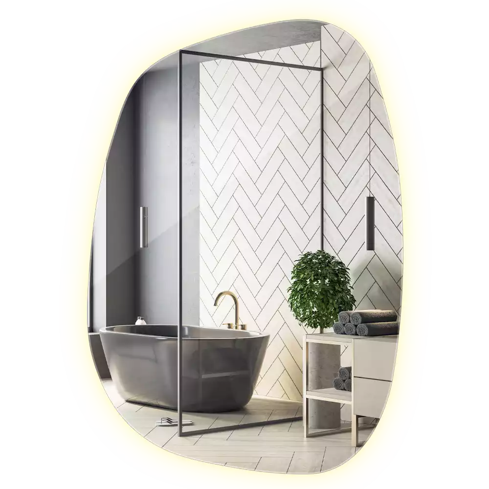 Miroir organique led sans cadre