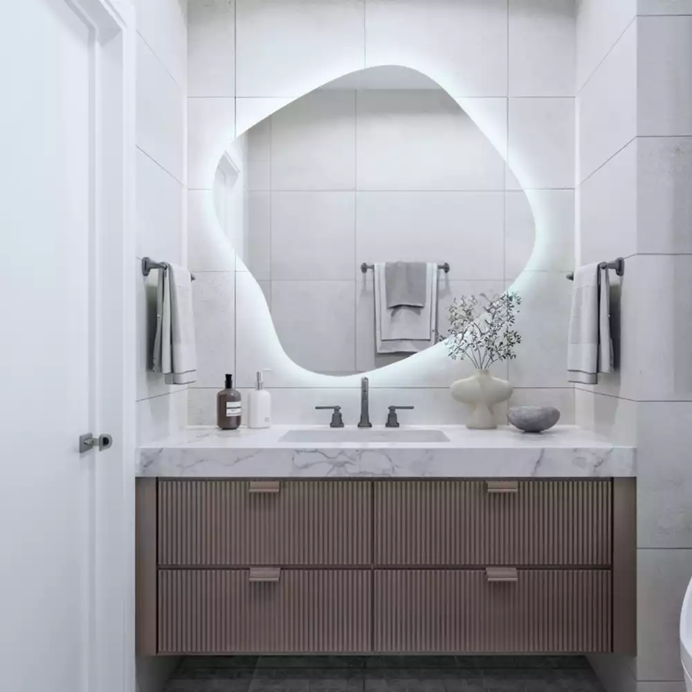 Miroir tache avec éclairage LED unique