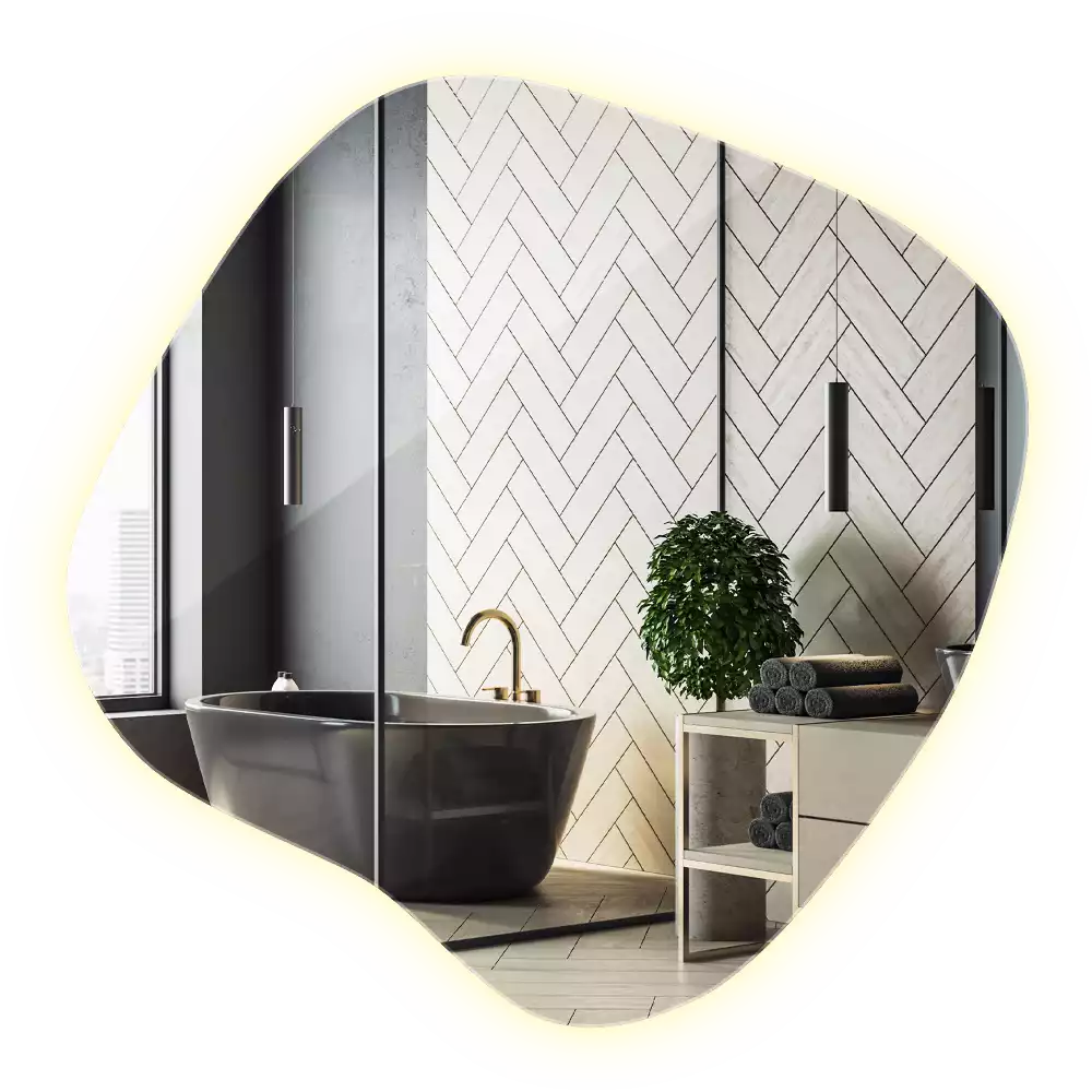 Miroir tache avec éclairage LED unique