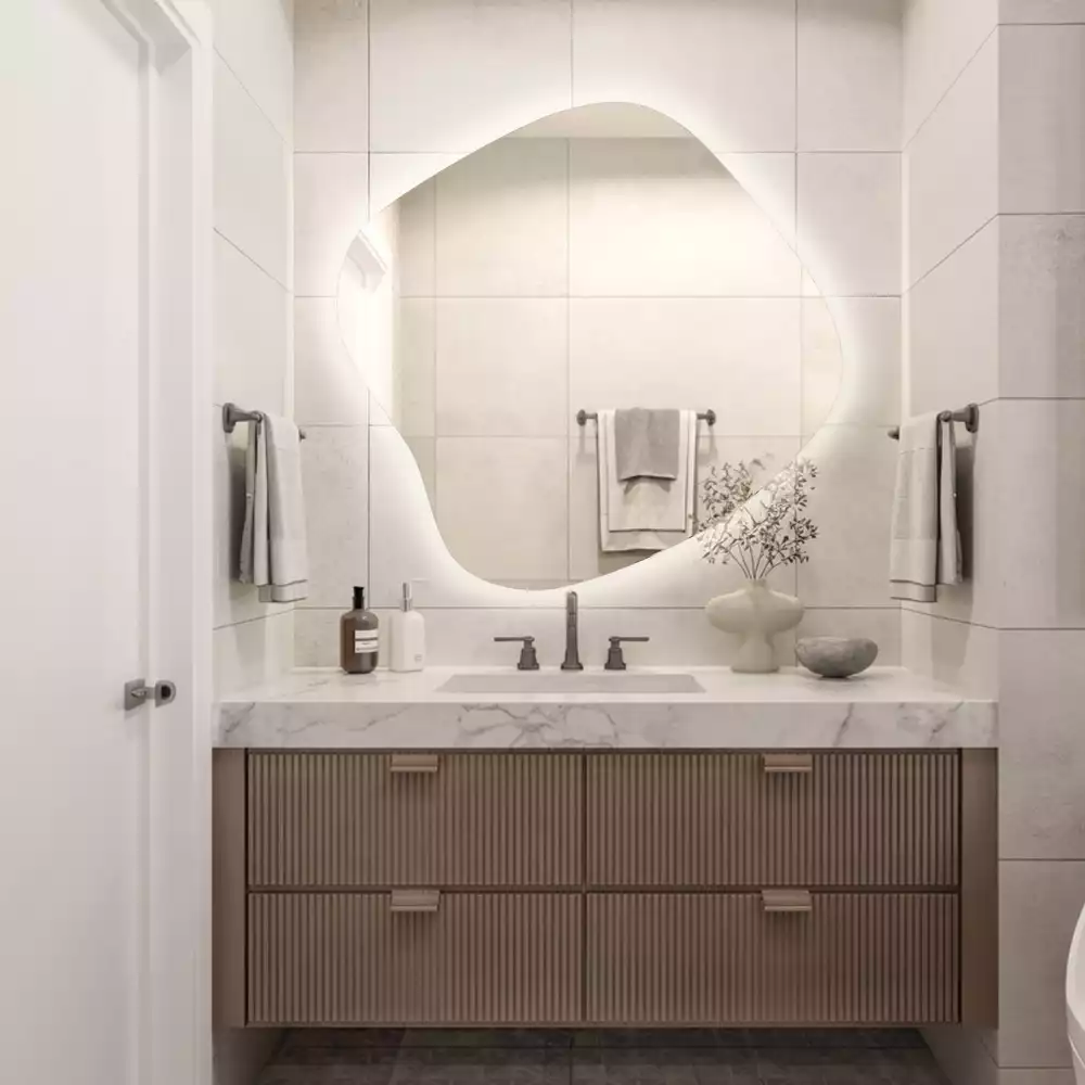 Miroir tache avec éclairage LED unique